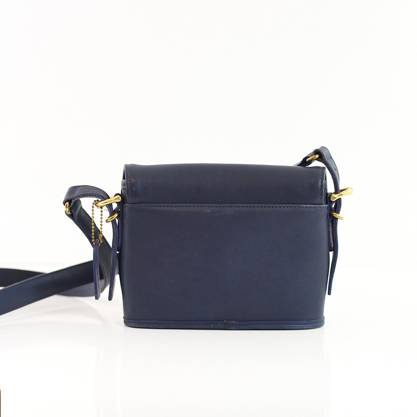 SOLD - Vintage Navy Blue Leather Crossbody Coach Bag