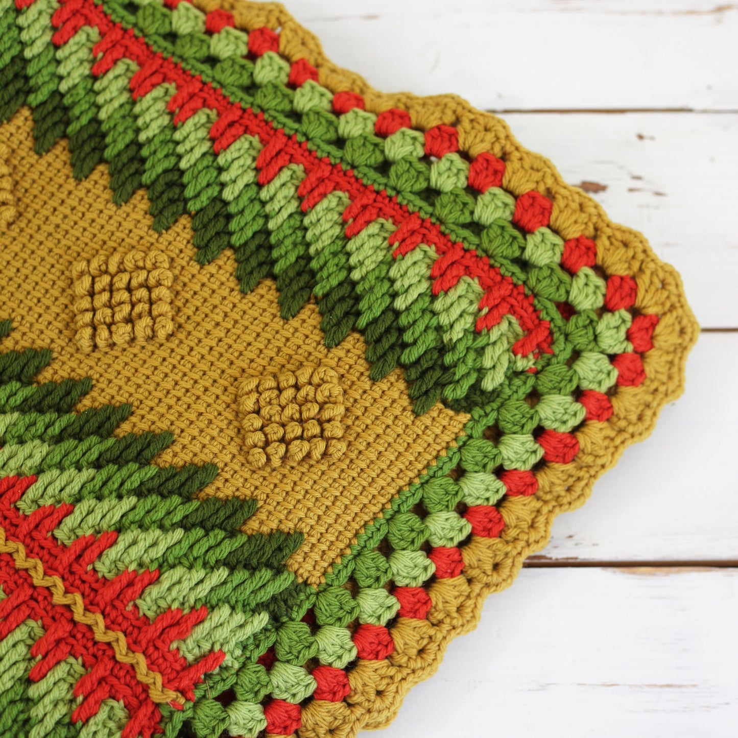 SOLD - Vintage Geometric Afghan Throw Blanket