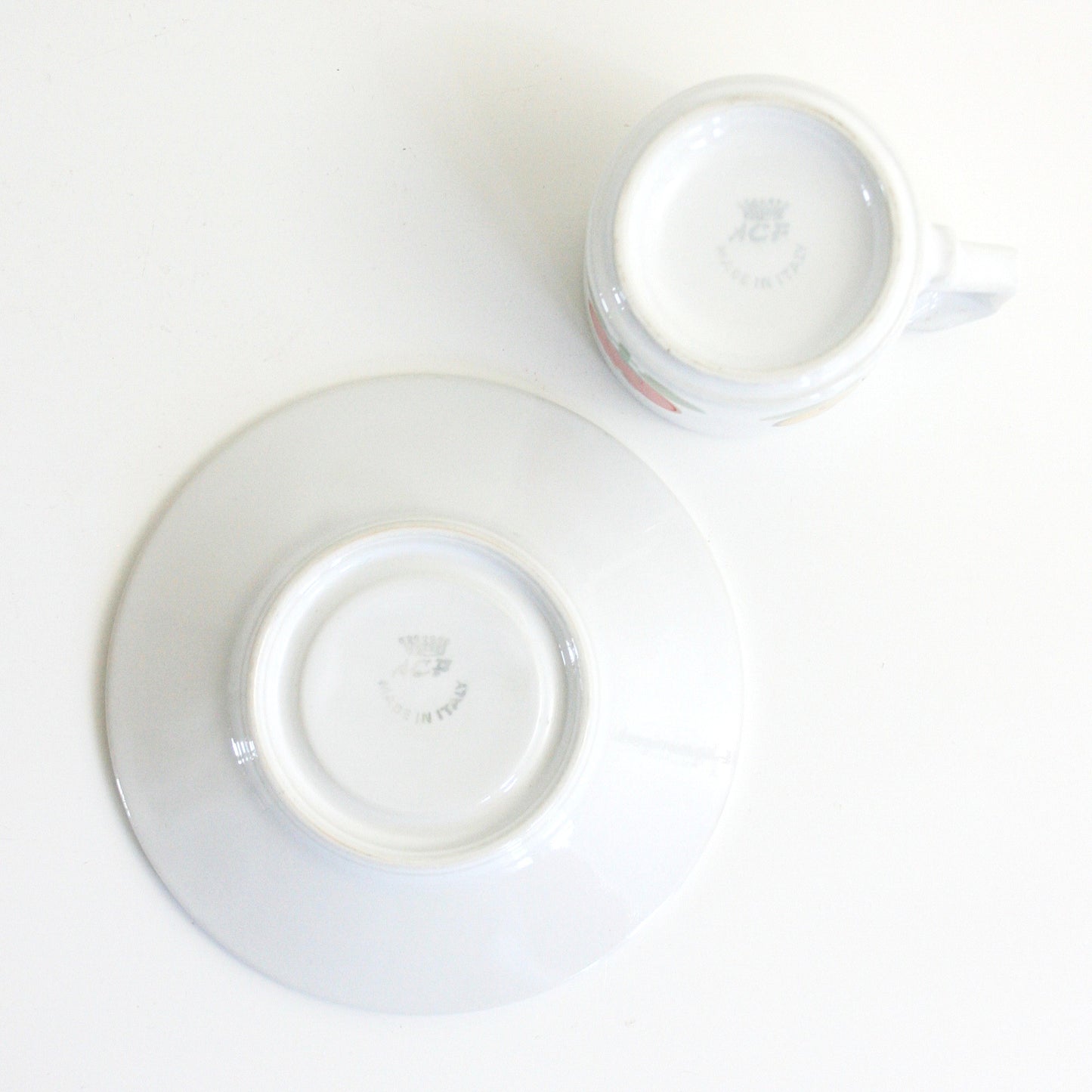 SOLD - Mid Century Tulip Demitasse Cups by ACF Italy