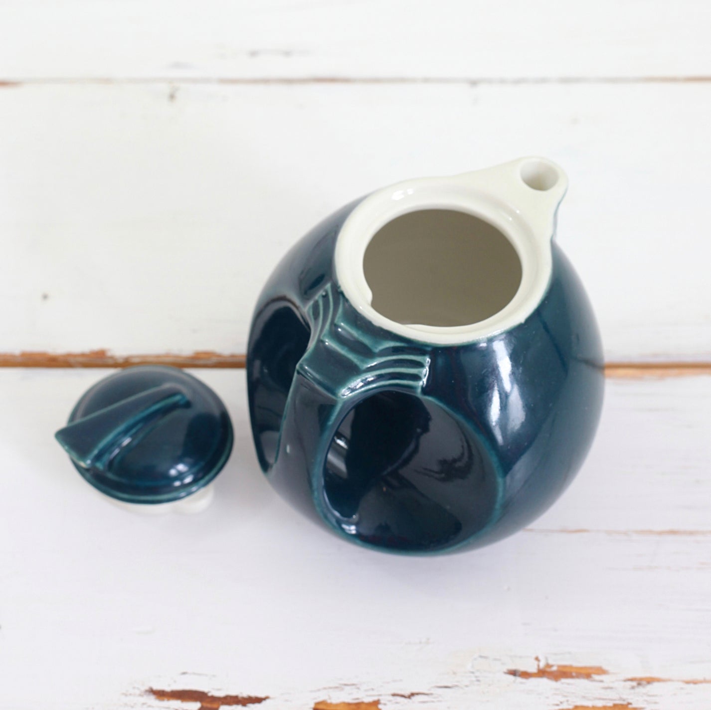 SOLD Vintage 1940s Hall Sundial Mini Teapot in Jade Green Wise Apple Vintage