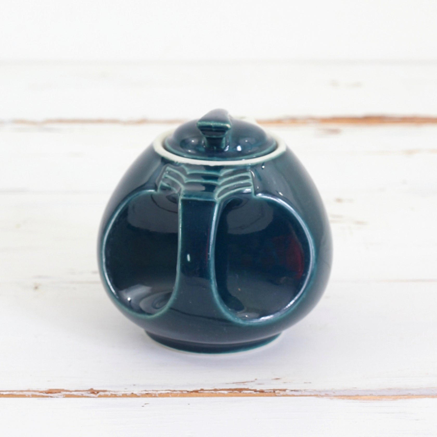 SOLD Vintage 1940s Hall Sundial Mini Teapot in Jade Green Wise Apple Vintage