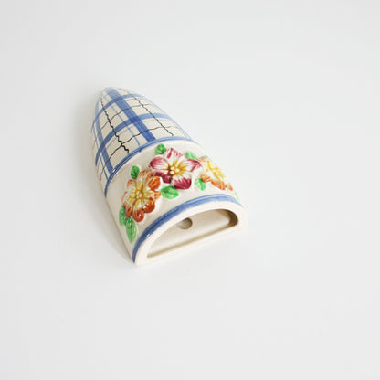 SOLD - Vintage Colorful Ceramic Flower Wall Pocket from SS Japan