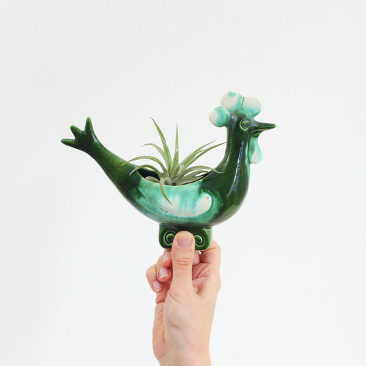 SOLD - Mid Century Modern Alix of California Rooster Drip Glaze Planter