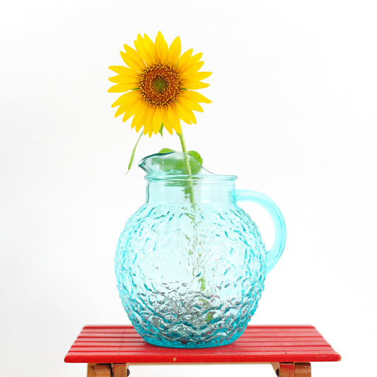 SOLD - Mid Century Anchor Hocking Aquamarine Lido Pitcher