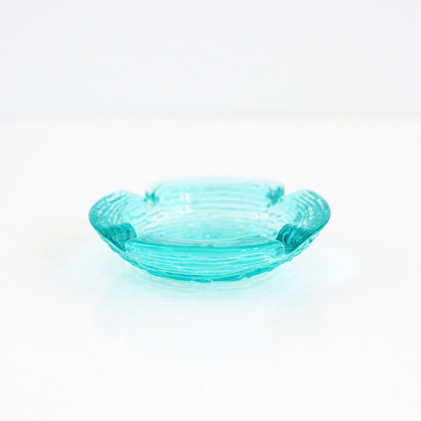 SOLD - Small Mid Century Anchor Hocking Aquamarine Soreno Ashtray
