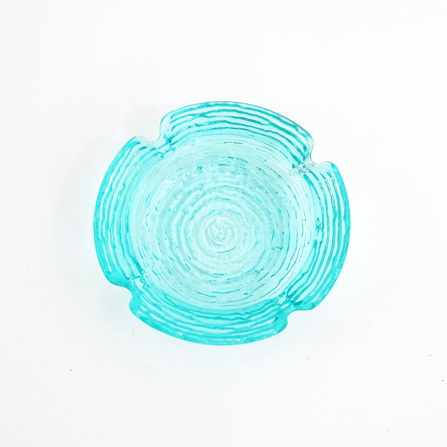 SOLD - Small Mid Century Anchor Hocking Aquamarine Soreno Ashtray