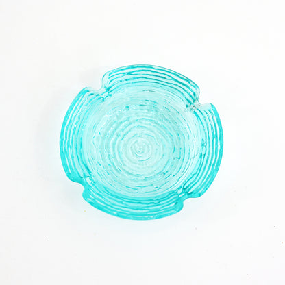 SOLD - Small Mid Century Anchor Hocking Aquamarine Soreno Ashtray