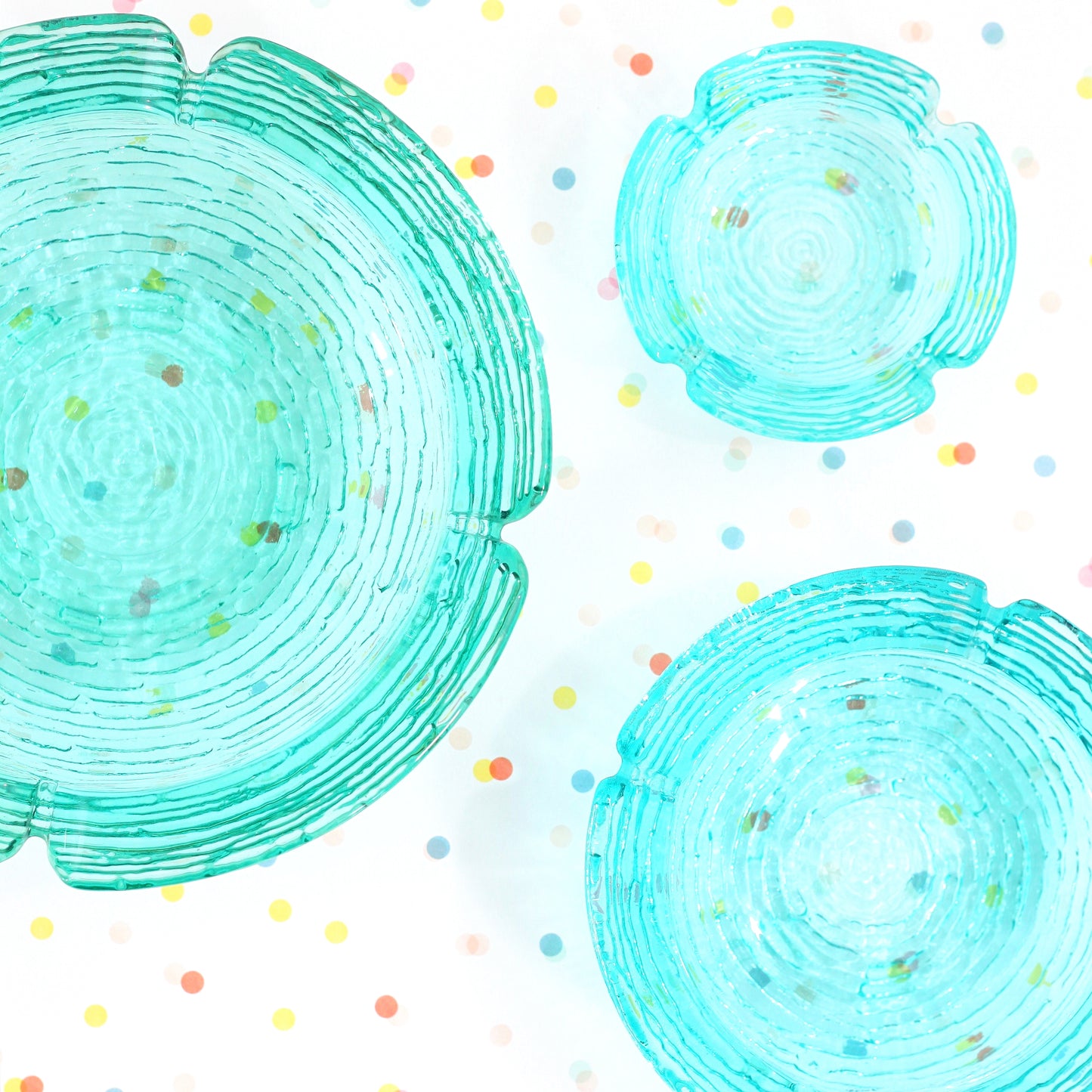 SOLD - Small Mid Century Anchor Hocking Aquamarine Soreno Ashtray