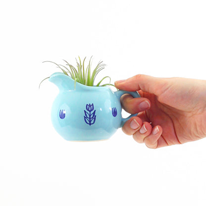 SOLD - Mid Century Aqua Cronin Cream Pitcher