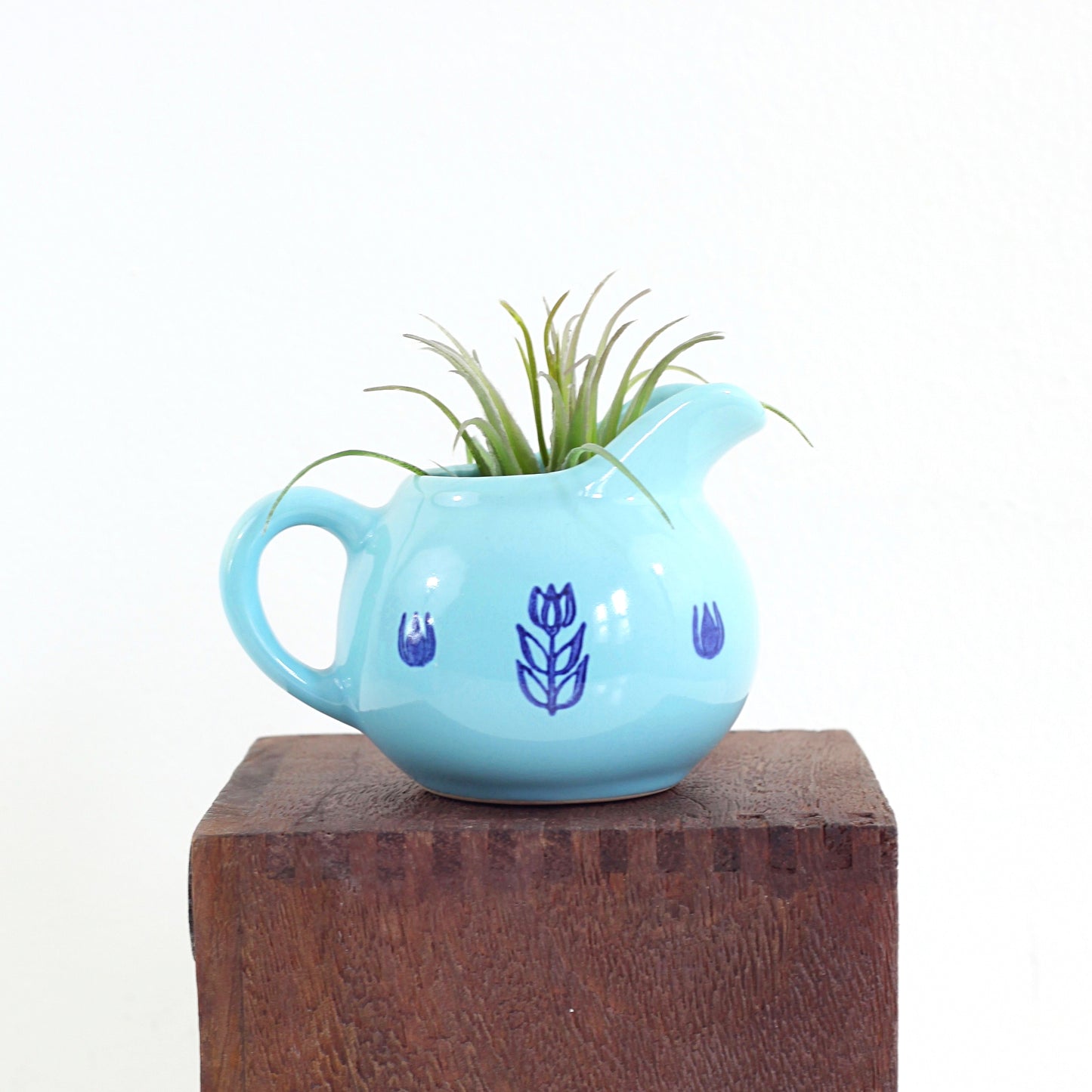 SOLD - Mid Century Aqua Cronin Cream Pitcher
