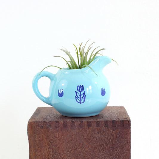 SOLD - Mid Century Aqua Cronin Cream Pitcher
