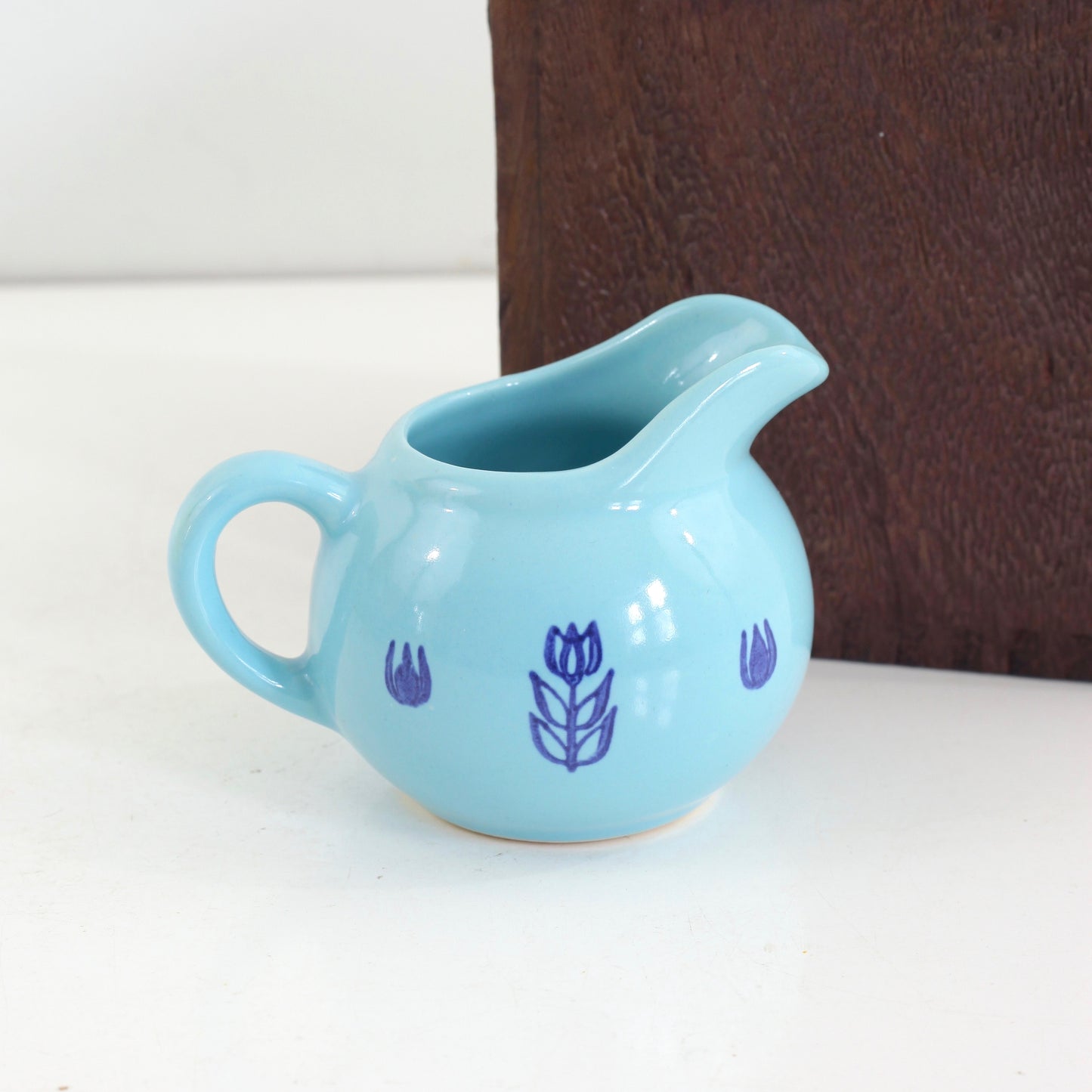 SOLD - Mid Century Aqua Cronin Cream Pitcher
