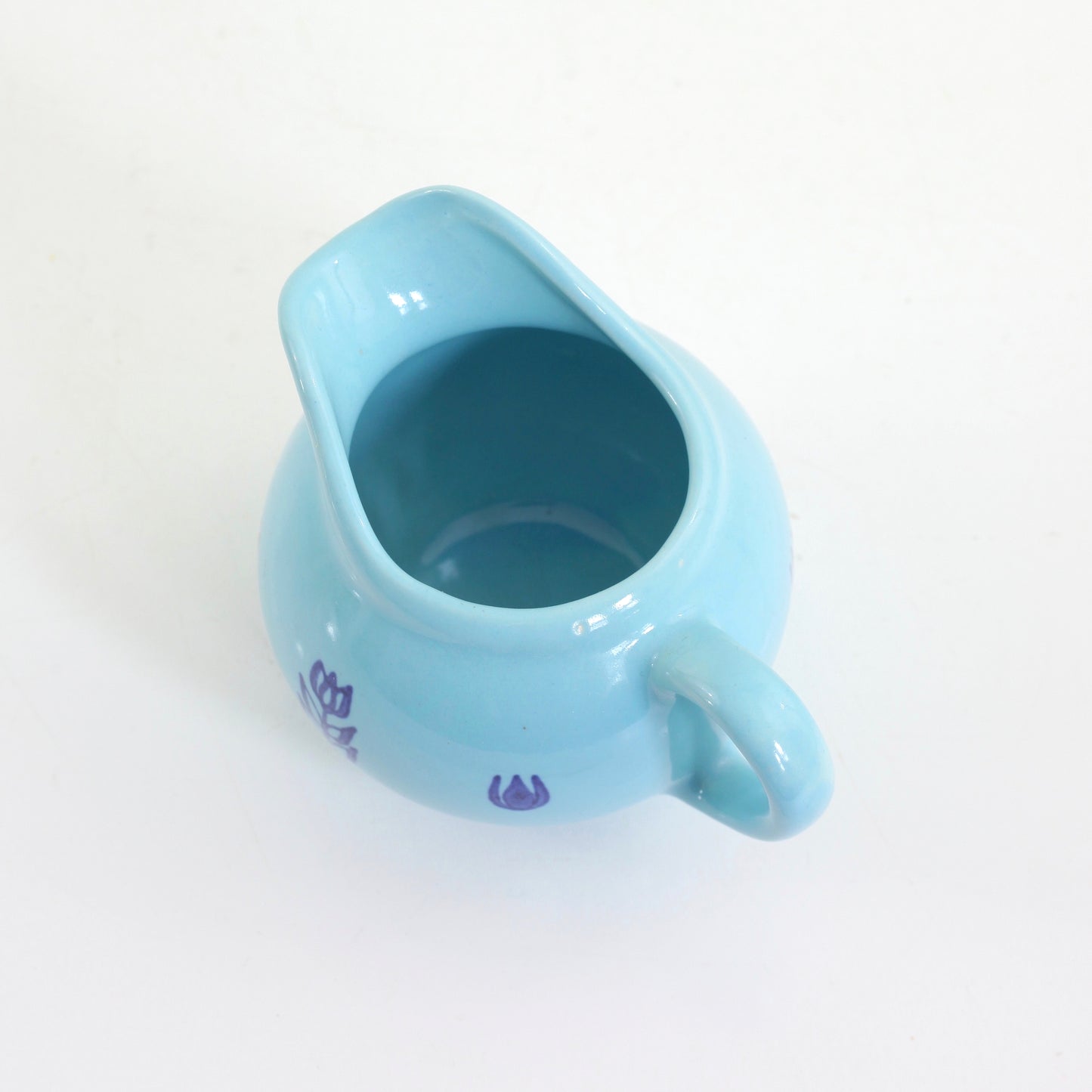 SOLD - Mid Century Aqua Cronin Cream Pitcher