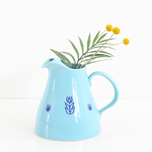 SOLD - Mid Century Aqua Cronin Ceramic Pitcher