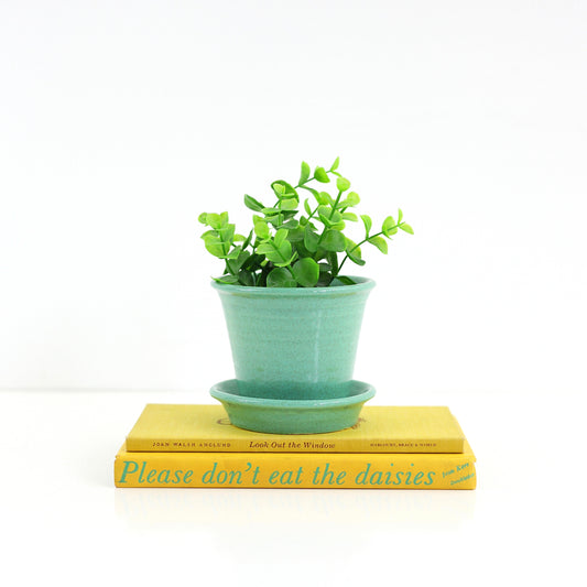 SOLD - Mid Century Pfaltzgraff Aqua Ceramic Planter