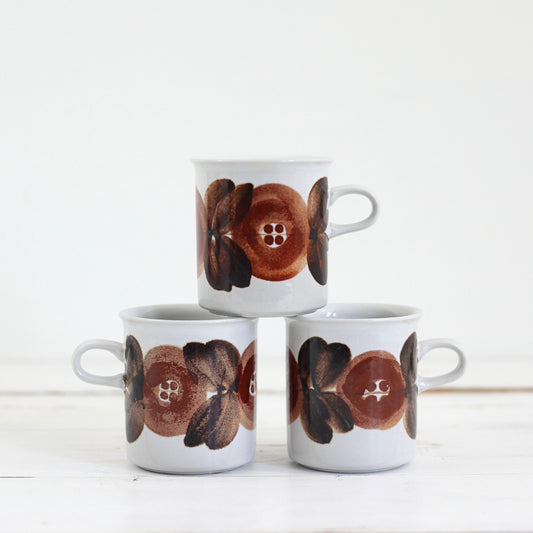 SOLD - Vintage Arabia Finland Anemone Mugs