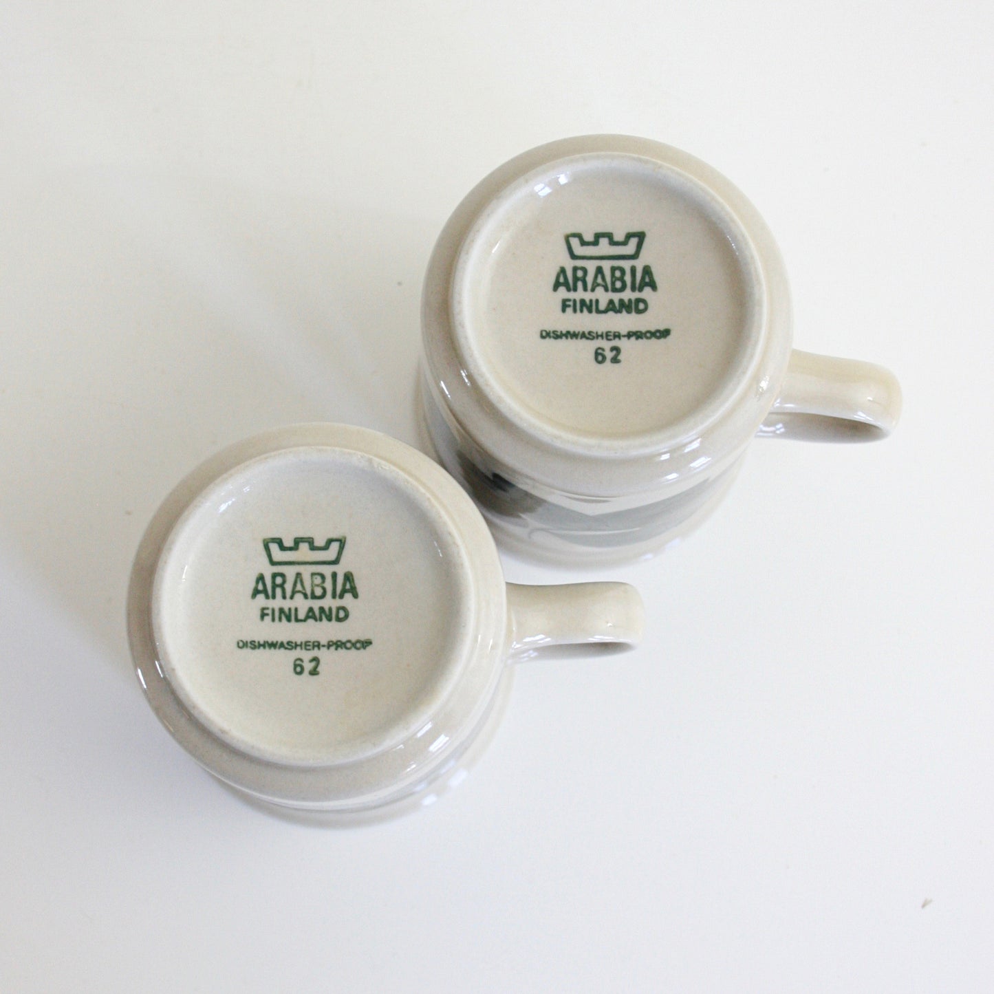 SOLD - Vintage Arabia Finland Ruija Coffee Mugs