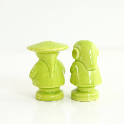 SOLD - Vintage Asian Man and Woman Salt and Pepper Shakers