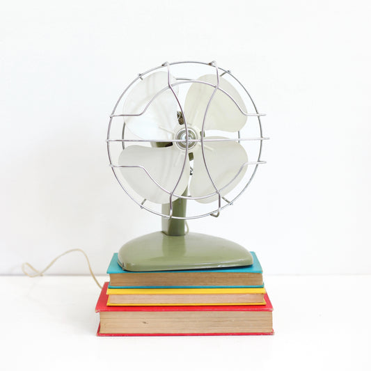 SOLD - Vintage Avocado Green Electric Fan