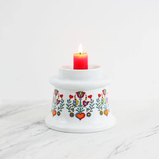 SOLD - West German Bavarian Village Candle Holder