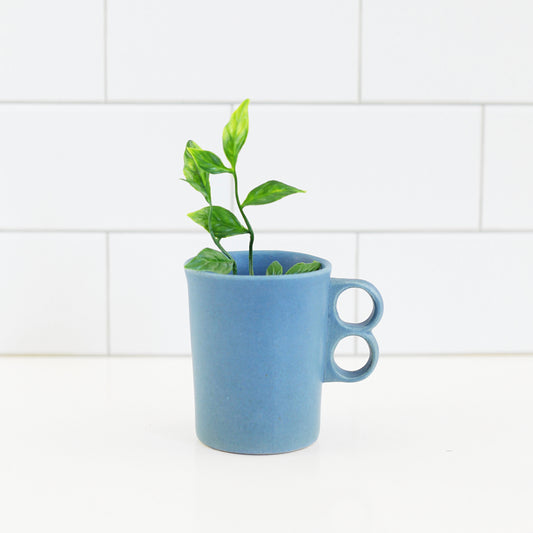 SOLD - Bennington Potters Blue Trigger Handle Mug