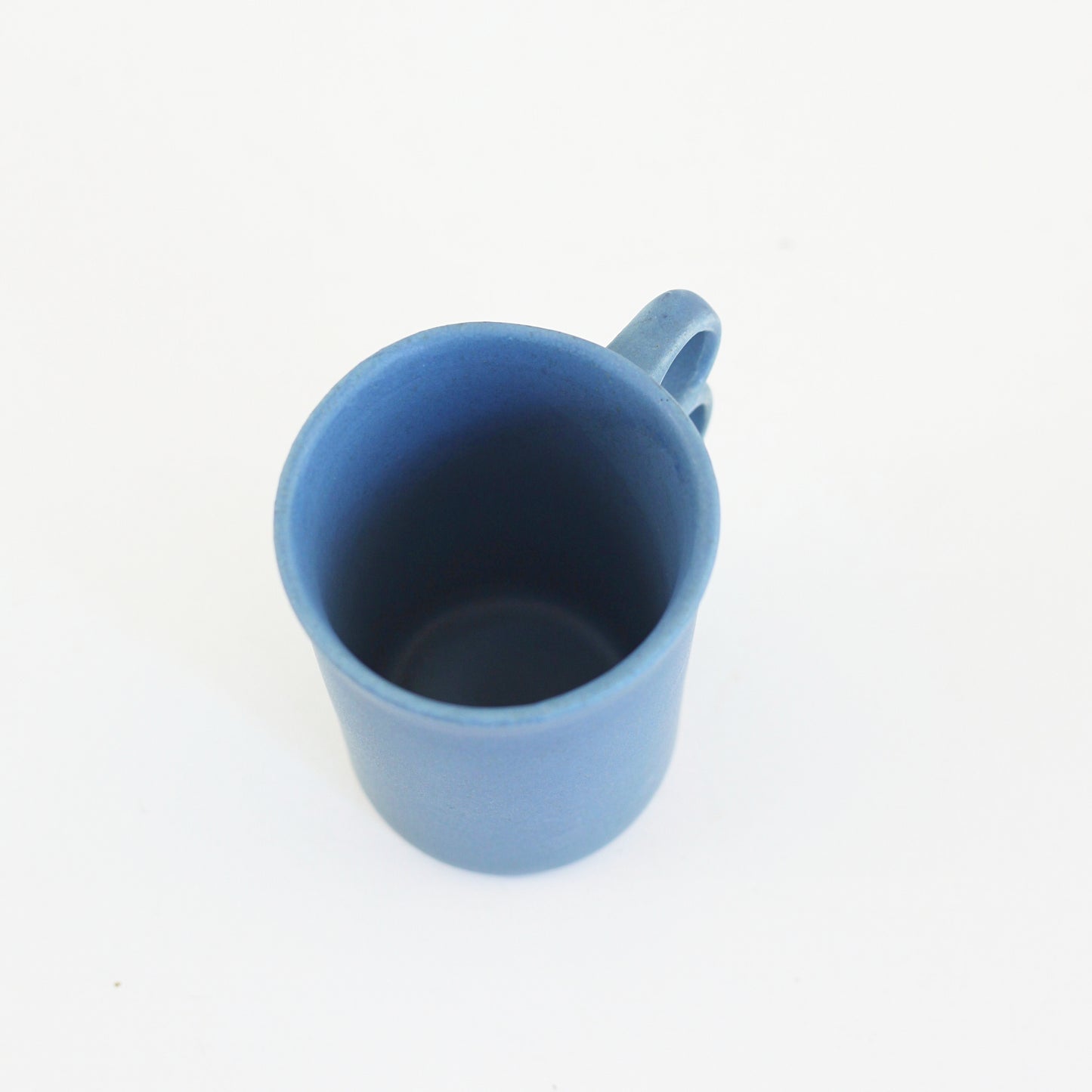 SOLD - Bennington Potters Blue Trigger Handle Mug