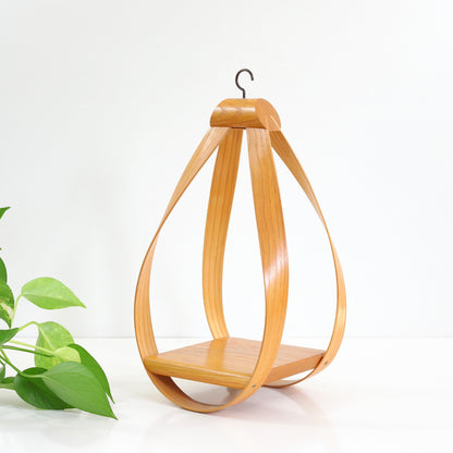SOLD - Vintage Bentwood Teardrop Hanging Plant Holder