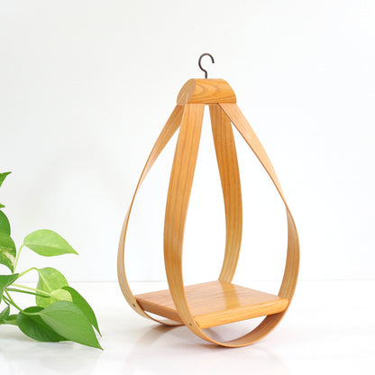 SOLD - Vintage Bentwood Teardrop Hanging Plant Holder