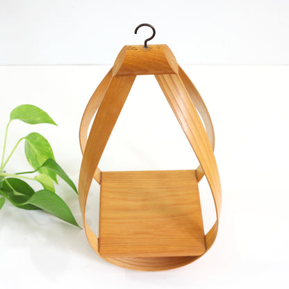 SOLD - Vintage Bentwood Teardrop Hanging Plant Holder