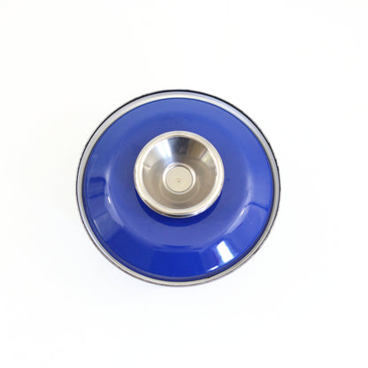 SOLD - Vintage Cathrineholm Cobalt Blue Enamel Lotus Pot