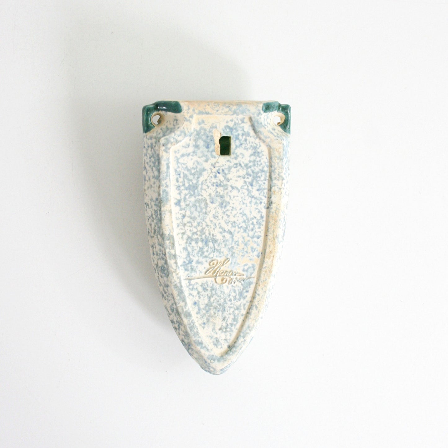 SOLD - Colorful Vintage Ceramic Flower Wall Pocket from Japan