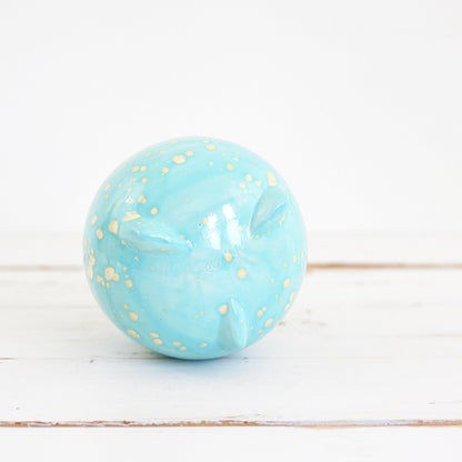 SOLD - Mid Century Sky Blue Tripod Planter