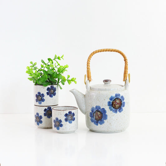 SOLD - Vintage Asian Stoneware Tea Set