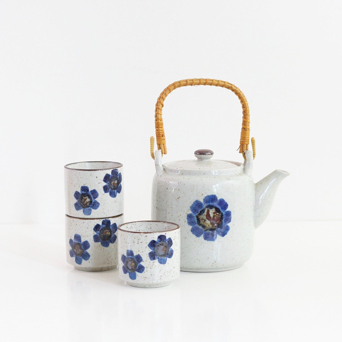 SOLD - Vintage Asian Stoneware Tea Set