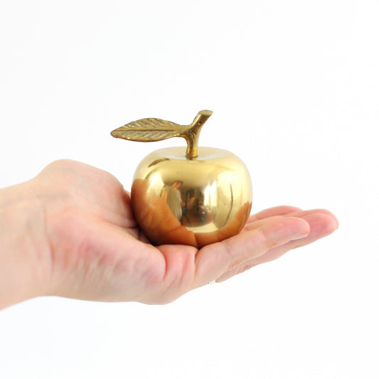 SOLD - Vintage Brass Apple Bell