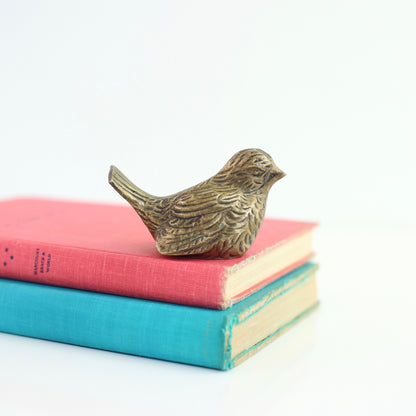 SOLD - Vintage Brass Bird Figurine