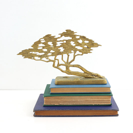 SOLD - Vintage Brass Bonsai Tree