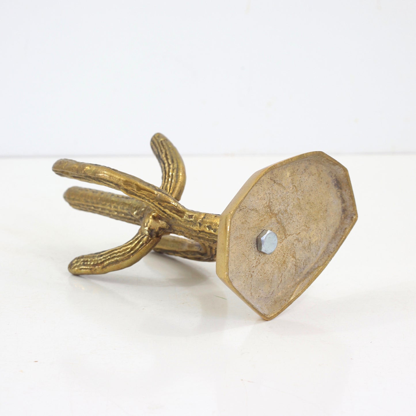 SOLD - Vintage Brass Cactus Jewelry Holder