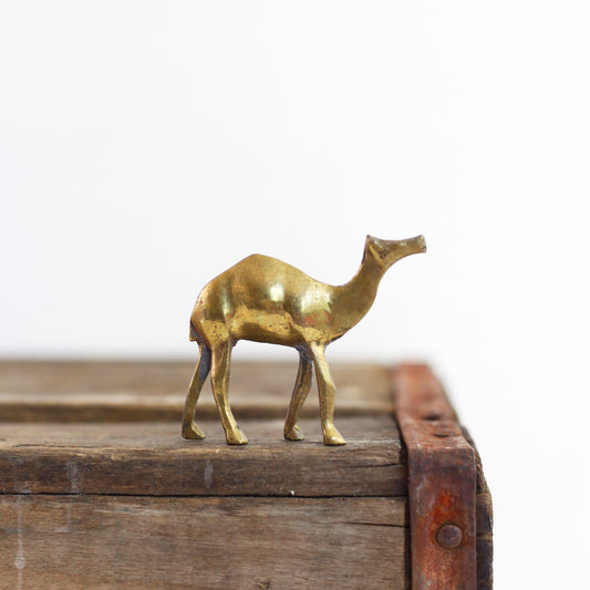 SOLD - Vintage Mini Brass Camel Figurine