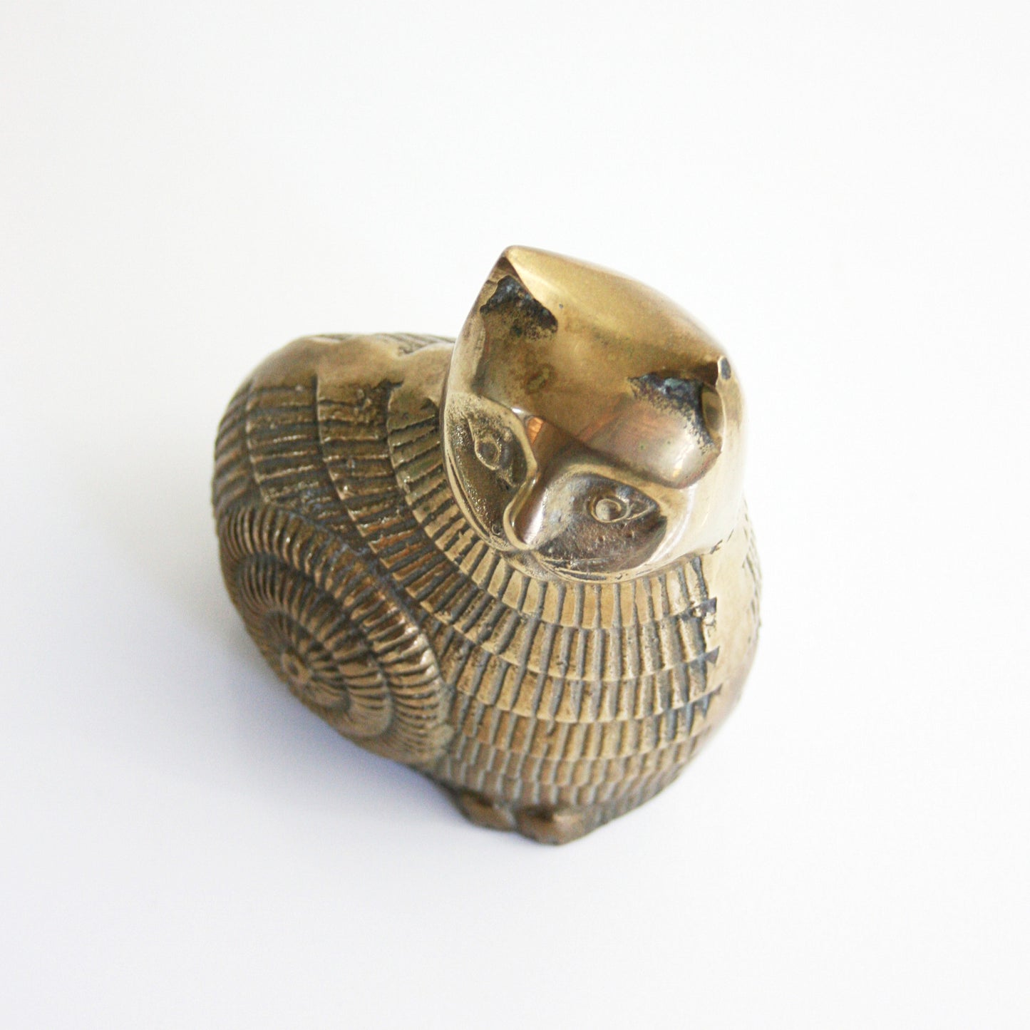 SOLD - Mid Century Modern Brass Cat / Vintage Brass Cat Figurine