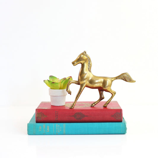 SOLD - Vintage Brass Horse Figurine