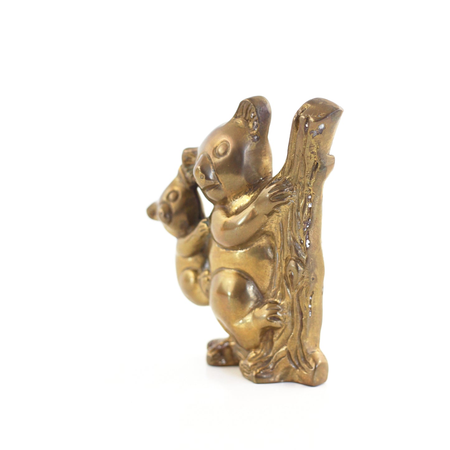 SOLD - Vintage Brass Koalas Figurine
