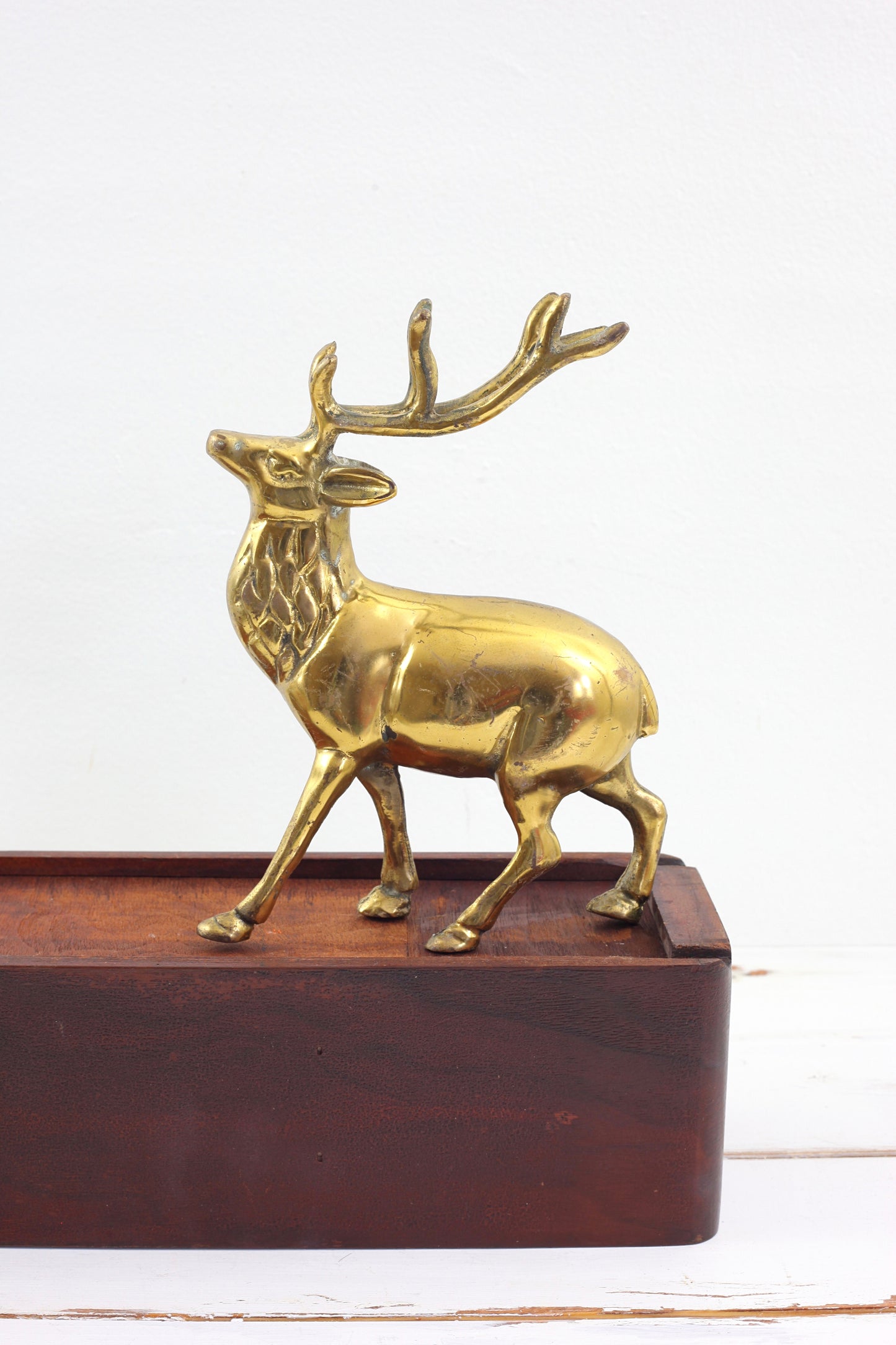 SOLD - Mid Century Modern Brass Reindeer