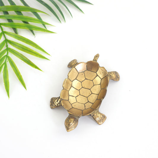 SOLD - Vintage Brass Turtle Trinket Dish