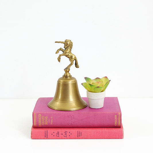 SOLD - Vintage Brass Unicorn Bell