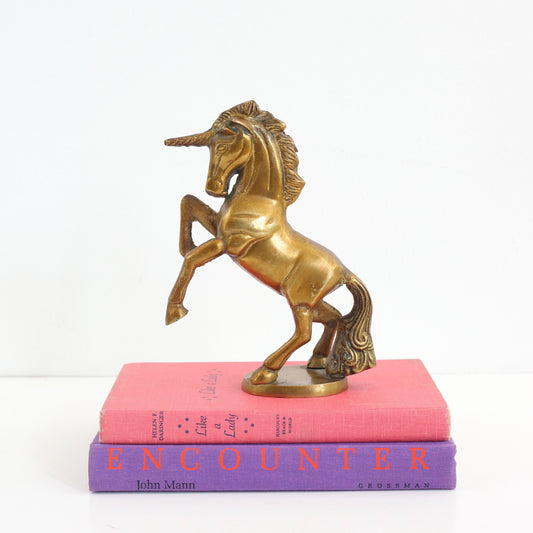 SOLD - Vintage Brass Unicorn Figurine