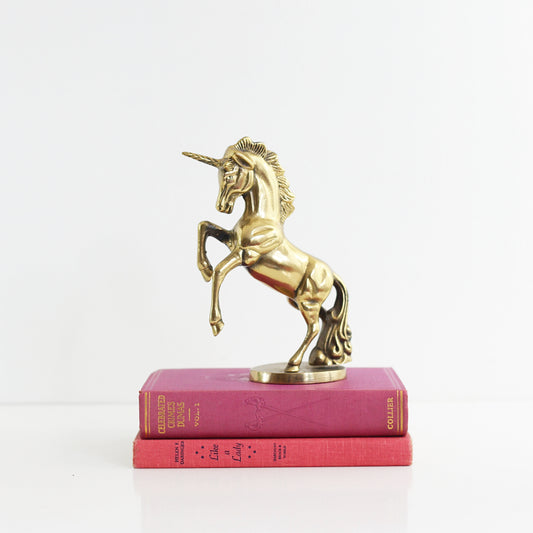 SOLD - Vintage Brass Unicorn Figurine