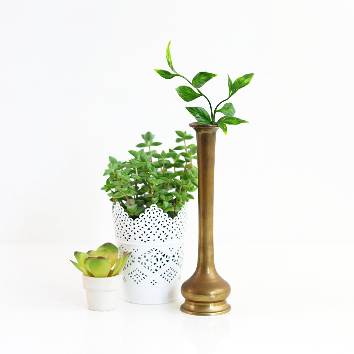 SOLD - Vintage Solid Brass Vase