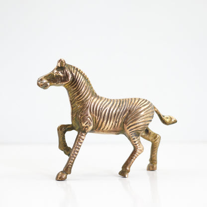 SOLD - Rare Vintage Solid Brass Zebra