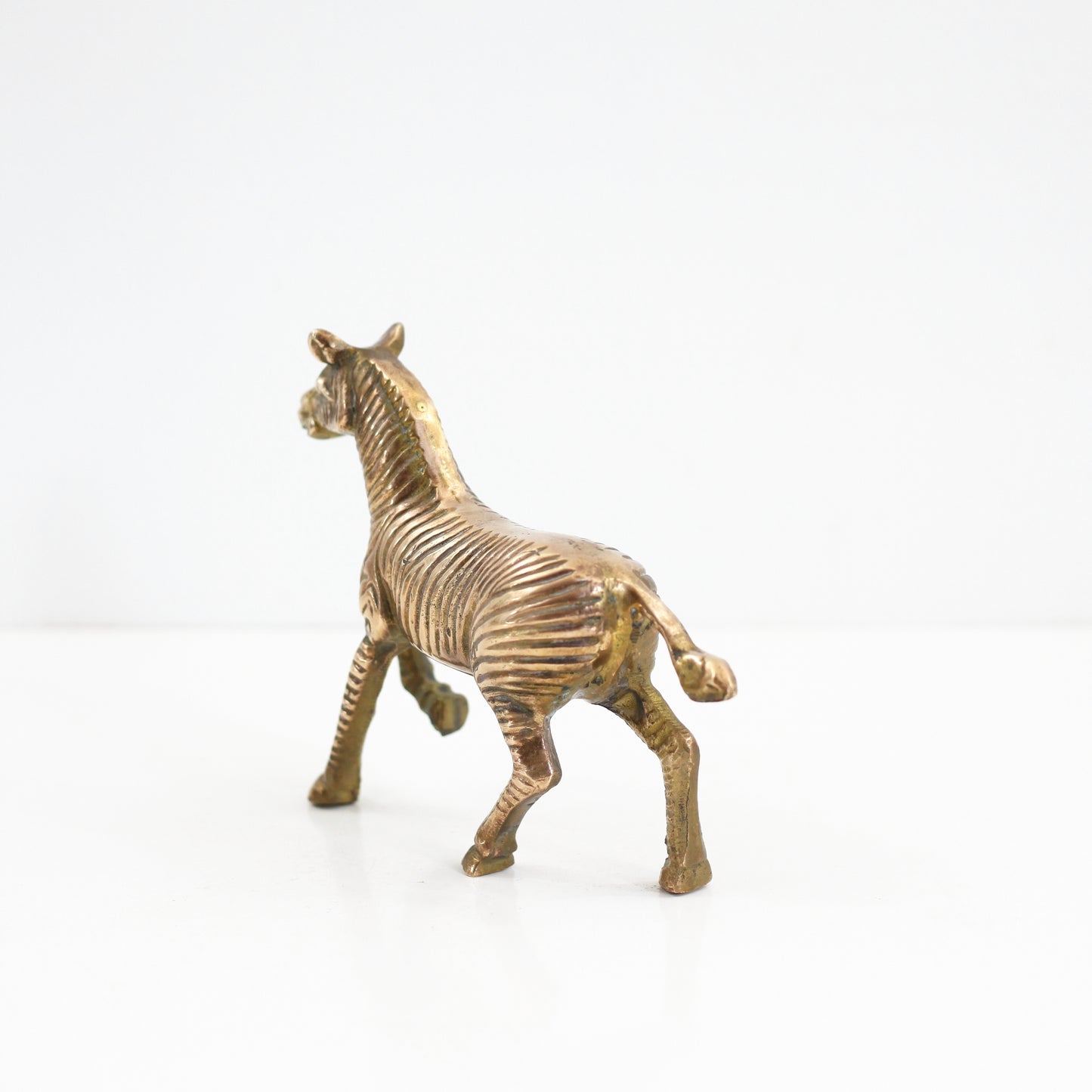 SOLD - Rare Vintage Solid Brass Zebra